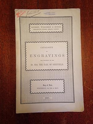 Seller image for Catalogue of Engravings the Property of the Earl of Sheffield - Auction May 29, 1907. for sale by Chris Duggan, Bookseller