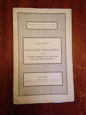 Image du vendeur pour Catalogue of Valuable Engravings Including a Series of Plates in the First State from the "Liber Studiorum" - Auction Feb. 22-23, 1904. mis en vente par Chris Duggan, Bookseller