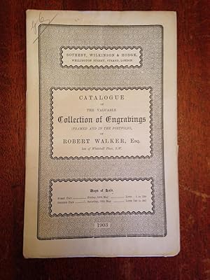 Image du vendeur pour Catalogue of the Valuable Collection of Engravings of Robert Walker, Esq. - Auction May 15-16, 1903. mis en vente par Chris Duggan, Bookseller