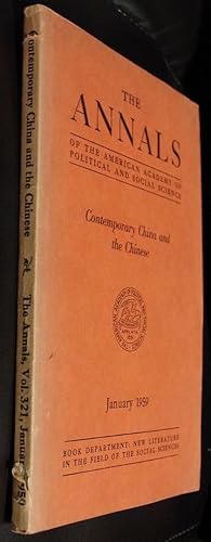 Seller image for Contemporary China and the Chinese (January 1959) (The Annals of the American Academy of Political and Social Science, 321) for sale by GuthrieBooks