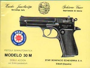 Seller image for Folleto: PISTOLA SEMIAUTOMTICA STAR. Modelo 30 M Doble Accin. 9 mm. Parabellum. for sale by angeles sancha libros