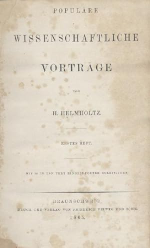 Populäre wissenschaftliche Vorträge. Heft 1 und 2 (von 3) in einem Band.