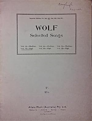 Wolf: Selected Songs: Volume 1B - High [Imperial Edition 583: Plate B5484].