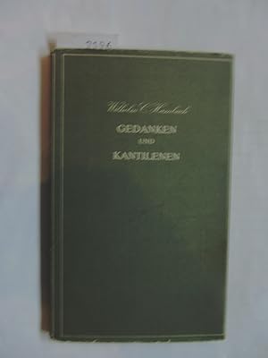 Gedanken und Kantilenen. Gedichte. Hrsg. von Birgit Hambach-Uldall.