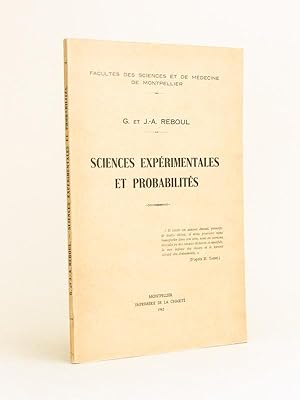 Bild des Verkufers fr Sciences exprimentales et probabilits. zum Verkauf von Librairie du Cardinal
