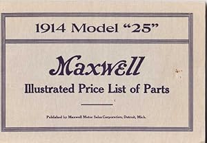 1914 Model "25". Maxwell Illustrated List of Parts