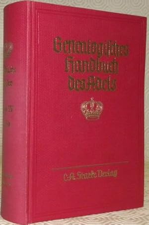 Bild des Verkufers fr Genealogisches Handbuch der Grflichen Huser. Frstliche Huser. Band IV.Genealogisches Handbuch der Adels. Band 14 der Gesamtreihe, zum Verkauf von Bouquinerie du Varis