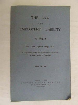 Bild des Verkufers fr The law and employers' liability zum Verkauf von Kennys Bookshop and Art Galleries Ltd.