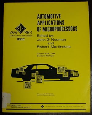 Bild des Verkufers fr Automotive Applications of Microprocessors zum Verkauf von GuthrieBooks
