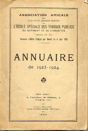 Image du vendeur pour ANNUAIRE 123-1924. mis en vente par angeles sancha libros