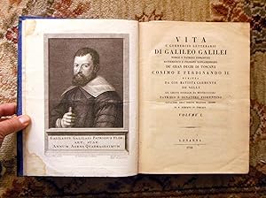 1793 GALILEO Two Volume Set RARE & IMPORTANT ITALIAN SCIENTIFIC BIOGRAPHY w/ PLATES