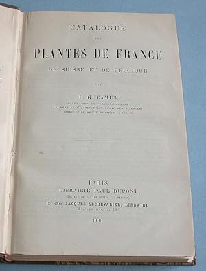 Bild des Verkufers fr Catalogue des plantes de France, de Suisse et de Belgique. zum Verkauf von Antiquariat Lycaste