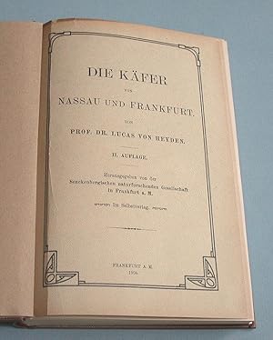 Die Käfer von Nassau und Frankfurt.