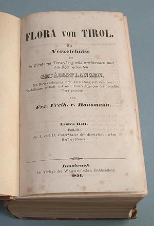 Image du vendeur pour Flora von Tirol. 3 Teile (alles) in einem Band. mis en vente par Antiquariat Lycaste