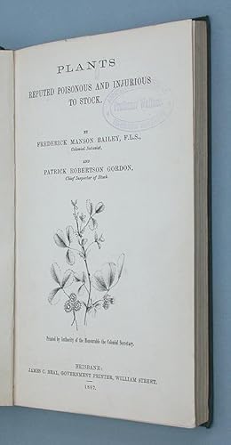 Bild des Verkufers fr Plants reputed poisonous and injurious to stock. zum Verkauf von Antiquariat Lycaste