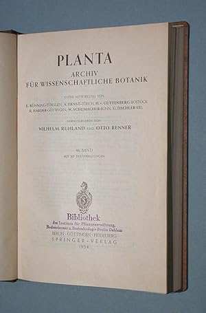 Planta. Archiv für wissenschaftliche Botanik. 44. Band.