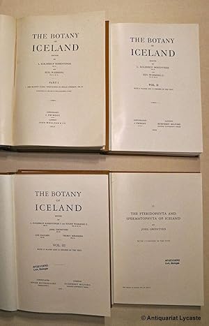 Bild des Verkufers fr The Botany of Iceland. 15 parts in 5 volumes, bound in 4 volumes (complete). zum Verkauf von Antiquariat Lycaste