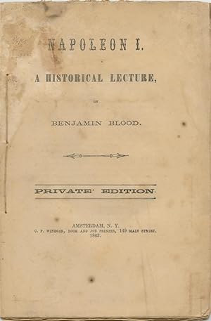 Image du vendeur pour Napoleon I. A Historical Lecture mis en vente par Lord Durham Rare Books (IOBA)