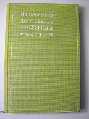 Bild des Verkufers fr Aus der kleineren Zahl - Novellen zum Verkauf von Antiquariat Fuchseck