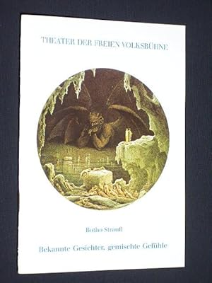 Bild des Verkufers fr Programmheft Theater der Freien Volksbhne Berlin 1983/84. BEKANNTE GESICHTER, GEMISCHTE GEFHLE von Botho Strau. Insz.: Fred Berndt, Bhnenbild: Raimund Bauer, Kostme: Ilse Trbing. Mit Peter Sattmann, Barbara Petritsch, Eva Schuckardt, Max Volkert Martens, Charlotte Schwab, Verena Buss, Hans-Peter Korff, Heinz Schubert zum Verkauf von Fast alles Theater! Antiquariat fr die darstellenden Knste
