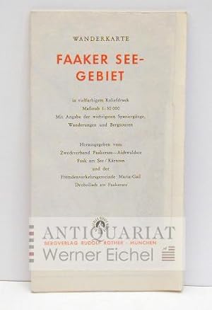 Wanderkarte Faaker Seegebiet in vierfarbigem Reliefdruck Maßstab 1:50000.