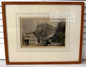 Grindelwald (Canton Bern) - Schweiz Swiss - kolorierter Stahlstich - colored steelengraving - (Sw...