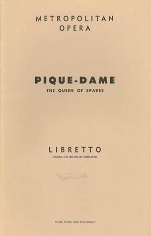 Image du vendeur pour Pique-Dame (The Queen of Spades) (G. Schirmer's Collection of Opera Librettos, Ed. 2650) mis en vente par The Haunted Bookshop, LLC