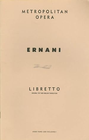 Seller image for Ernani (libretto) for sale by The Haunted Bookshop, LLC