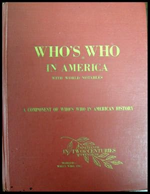 Who's Who In America with World Notables 70th Anniversary 1898 - 1968