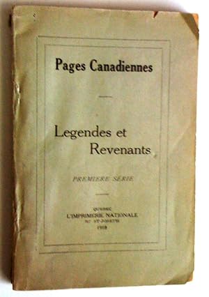 Seller image for Pages canadiennes, premire srie. Lgendes et revenants for sale by Claudine Bouvier