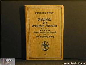 Imagen del vendedor de Geschichte der deutschen Literatur. 2. Band: Von Klopstock bis zum Ausgang der Romantik a la venta por Antiquariat-Fischer - Preise inkl. MWST