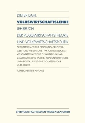 Seller image for Volkswirtschaftslehre : Lehrbuch der Volkswirtschaftstheorie und Volkswirtschaftspolitik for sale by AHA-BUCH