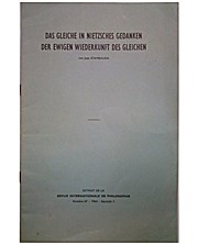 Seller image for Das Gleiche in Nietzsches Gedanken der ewigen Wiederkunft des Gleichen for sale by AHA-BUCH