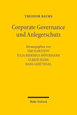 Bild des Verkufers fr Corporate Governance und Anlegerschutz: Ausgewhlte Beitrge : Ausgewhlte Beitrge zum Verkauf von AHA-BUCH