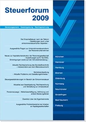 Bild des Verkufers fr Ausgewhlte Problembereiche bei Anteilen an Kapitalgesellschaften : Steuerforum 2009 zum Verkauf von AHA-BUCH