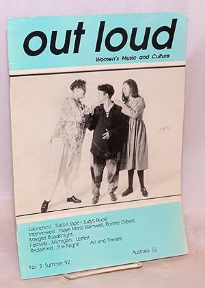 Seller image for Out Loud: women's music and culture; no. 3, summer 1992 for sale by Bolerium Books Inc.