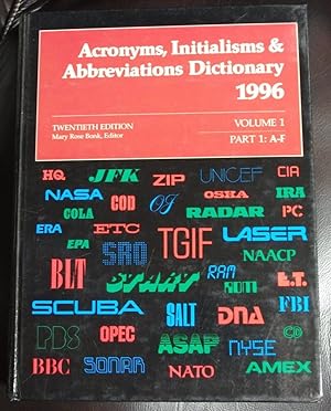 Immagine del venditore per Acronyms, initialisms & abbreviations dictionary venduto da GuthrieBooks