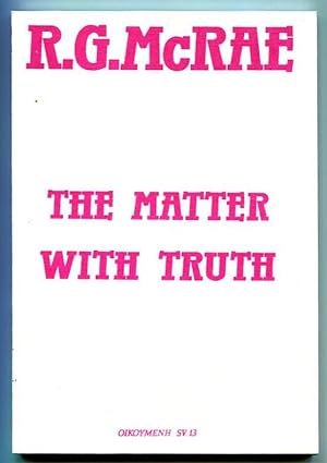 Bild des Verkufers fr The matter with truth [= Oikoymenh; 13] zum Verkauf von Antikvariat Valentinska