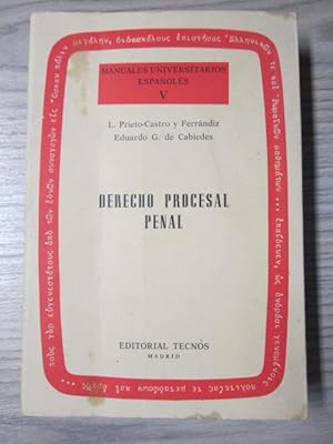 Seller image for DERECHO PROCESAL PENAL: MANUALES UNIVERSITARIOS ESPAOLES V for sale by LIBRERIA AZACAN