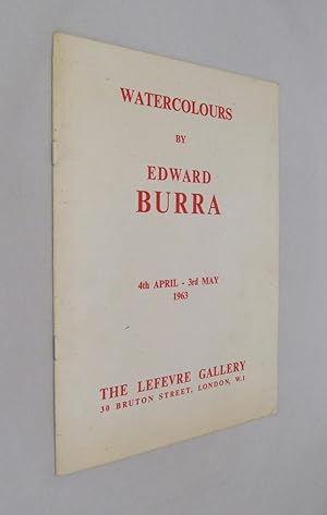 Seller image for Watercolours By Edward Burra: 4th April - 3rd May for sale by Renaissance Books