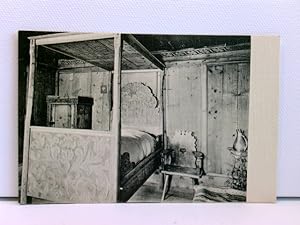 AK Museum Engiadinais St. Moritz, Spätgotisches Schlafzimmer aus Präsanz mit Himmelbett