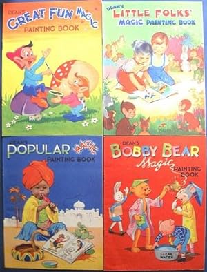 Great Fun Magic Painting Book; Little Folks' MPB; Dean's Popular MPB; and Bobby Bear MPB