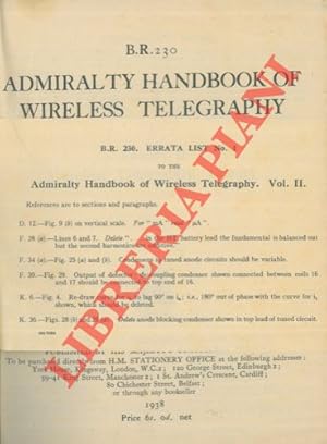 Admiralty handbook of wireless telegraphy. Volume II. Wireless telegraphy theory.