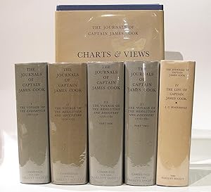 The Journals of Captain James Cook & The Life of Captain James Cook. With the Volume of Charts & ...