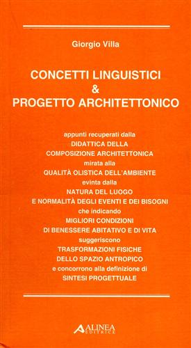 Immagine del venditore per Concetti linguistici & Progetto architettonico. venduto da FIRENZELIBRI SRL