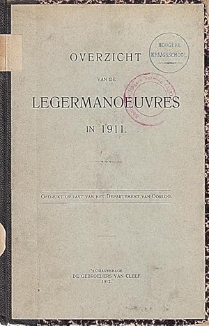 Overzicht van de Legermanoeuvres in 1911.