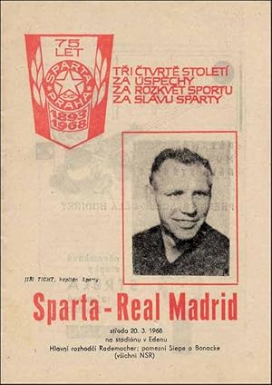 Freundschaftsspiel Sparta Prag - Real Madrid am 20.3.1968 zum 75jährigen Jubiläum von Sparta.