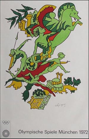 Charles Lapicque: Olympische Spiele München 1972. 100x64 cm