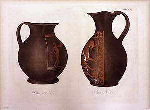 Seller image for VASE N. 24 [and] VASE N. 25 [An Original Colour Aquatint Plate From] Collection Des Vases Grecs by De M. Le Compte De Lamberg Expliquee Et Publiee Par Alexander De LaBorde for sale by Buddenbrooks, Inc.