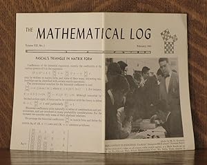 Imagen del vendedor de THE MATHEMATICAL LOG VOLUME VII, NO. 2 - FEBRUARY 1963 a la venta por Andre Strong Bookseller
